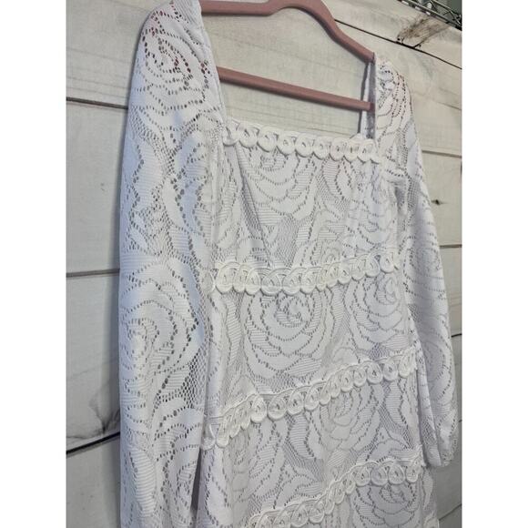 Lilly Pulitzer White Lace Dress Size 4 Classy Roses - Picture 2 of 6